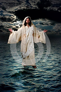 Jesus Walking on the water photo