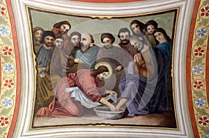 Jesus washes the feet of Peter