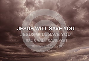 Jesus will save you illustration