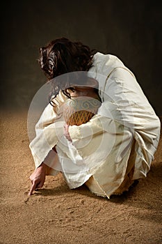 Jesus Writing in the Sand