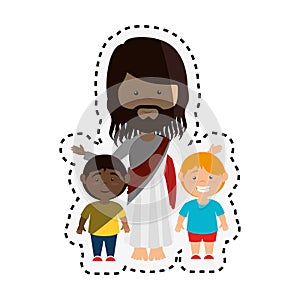 jesuschrist character isolated icon