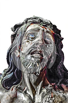 Jesuschrist Face Sculpture Isolated