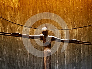 Jesuschrist Statue in a golden background