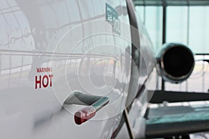 Private Jet in a hangar