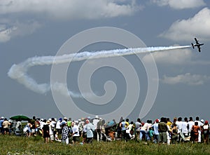 Jet aircraft at an air show in Romania