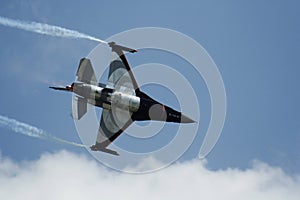 Jet aircraft at an air show in Romania