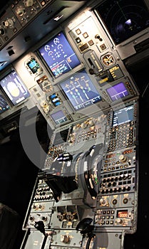 Jet aircraft cockpit details