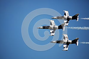 Jet aircraft in formation