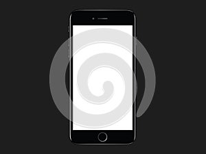 Jet black Apple iPhone 7 Plus mockup template
