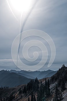 Jet Contrail Casts Shadow in the Sky