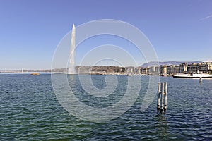 Jet d'eau Fountain in Geneva Switzerland