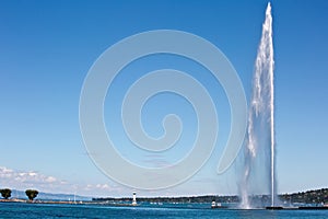 Jet d'Eau in Geneva , Switzerland