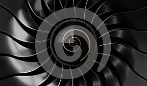 Jet engine blades - close-up