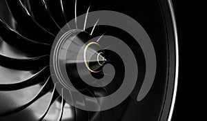 Jet engine blades - close-up