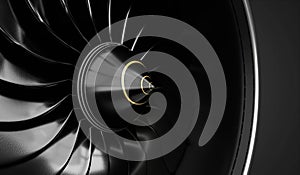 Jet engine blades - close-up