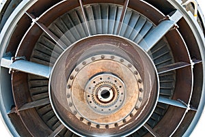 Jet engine close-up