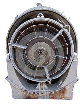 Jet engine close-up