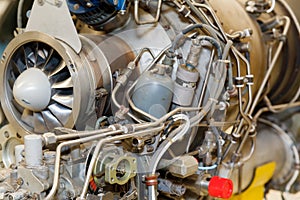 Jet engine close-up