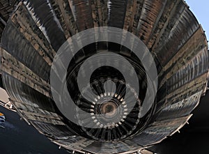 Jet engine closeup