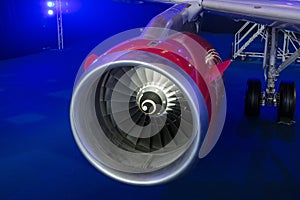 Jet engine closeup