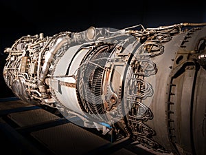 Jet engine disassembled