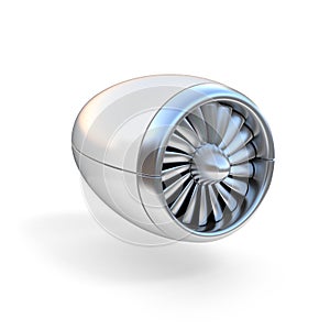 Jet engine isolated on white background