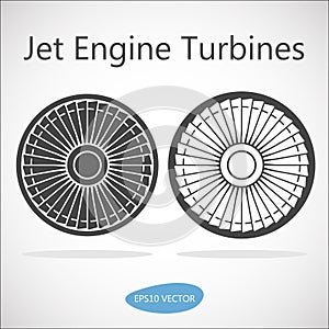 Jet Engine Turbine Front View photo