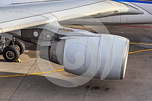 Jet engine on wing