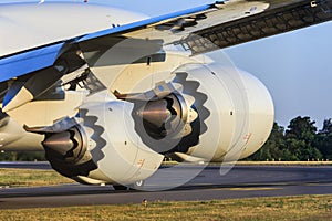 Jet engines in detail photo