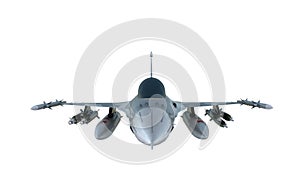 Jet F-16 isolate on white background. american military fighter plane. USA army