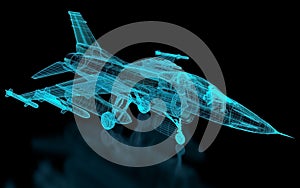 Jet Fighter Aircraft Mesh