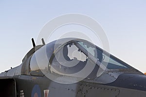 Jet fighter plane cockpit