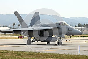 Jet fighter taxing photo