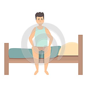 Jet lag resting icon cartoon vector. Travel sleep