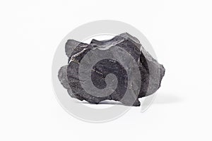 Jet ore on a white background.