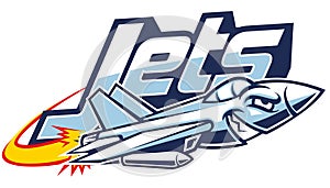 Jet plane mascot