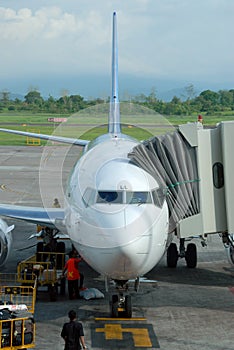 Jet plane on tarmac