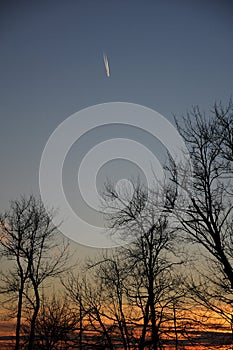 Jet Plume at Sunset