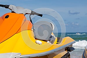 Jet ski on the beach