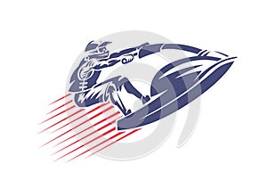 Jet ski. Emblem