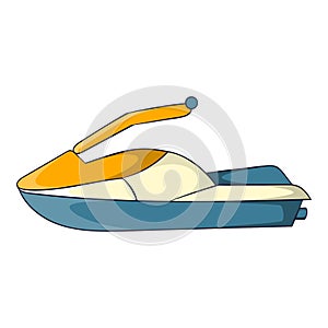 Jet ski icon, cartoon style