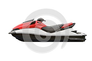 Jet ski isolated on white background photo