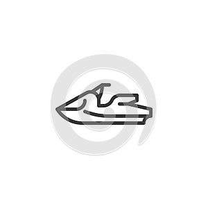 Jet ski line icon