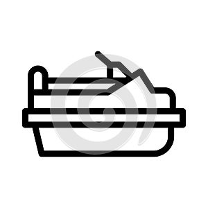 jet ski line icon illustration vector graphic