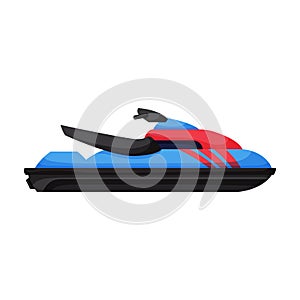 Jet ski vector icon.Cartoon vector icon isolated on white background jet ski.