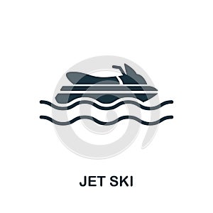 Jet Ski vector icon symbol. Creative sign from icons collection. Filled flat Jet Ski icon for computer and mobile