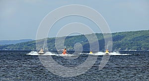 Jet skiing on Keuka Lake in the FingerLakes