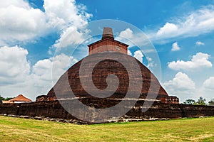 Jetavanaramaya stupa dagoba in the ruins of Jetavana in Anuradhapura - the sacred world heritage city, Sri Lanka.