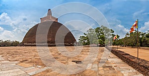 Jetavaranama dagoba Buddhist stupa in ancient and sacred city Anuradhapura, Sri Lanka