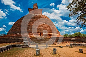 Jetavaranama dagoba Buddhist stupa, Anuradhapura, Sri Lanka